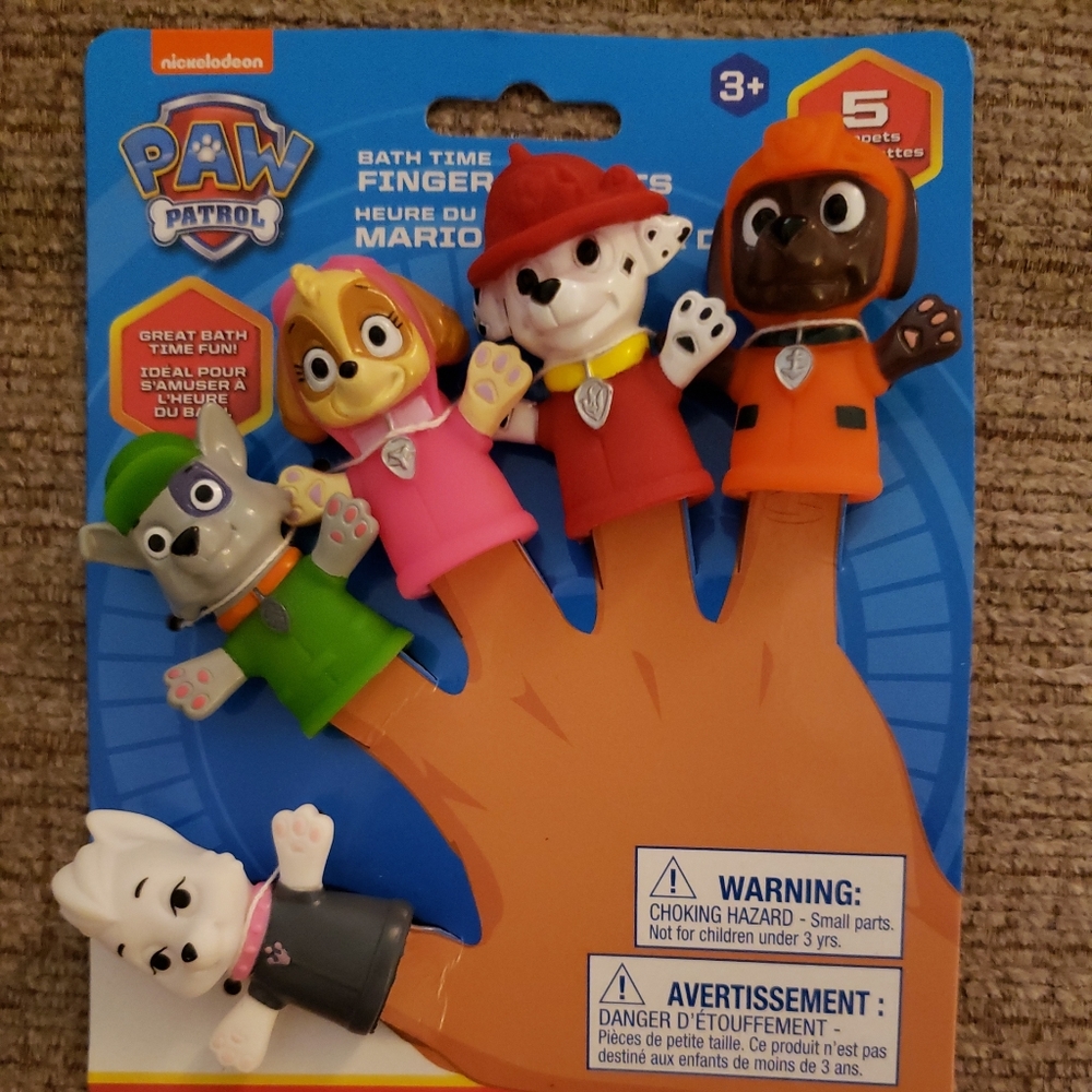 Paw patrol bath puppets